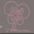 Decorative Lighting Combination Featuring Pink Neon Lamp With Heart Shaped Love You Lettering