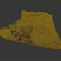 Ruined Brick Structure Scene Model With Weathered Stones Earth And Moss Details