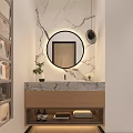 Modern Minimalist Living And Dining Room With TV Stand Sofa Round Coffee Table And Piano