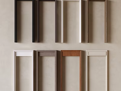 Various Door Arches With Different Colors And Materials For Interior Design 3d model