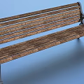 Classic Wooden Garden Bench With Decorative Metal Armrests For Outdoor Landscaping