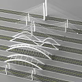 Bridge viaduct overpass bridge zipper bridge highway bridge sea crossing bridge 3d model