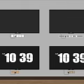 10 and 39 Inch Wall Mounted TVs with Digital and Black Screens