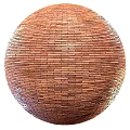 Spherical Building Component Constructed With Red Bricks For Architectural Design 3d model