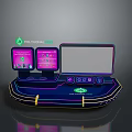 Polyignal Pro Advanced Console With Multiple Screens And Neon Design Elements 3d model