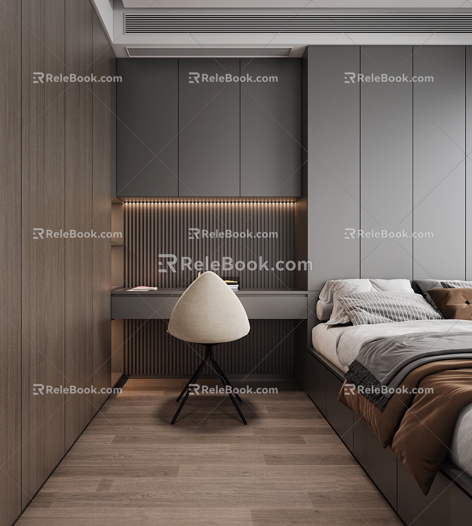 Modern Tatami Bedroom Second Bedroom 3d model