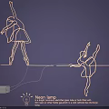 Modern Artistic Ballet Dancer Shaped Neon Light Combinations for Home Decor