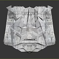 Futuristic Alien Spaceship Structure With Rocky Icy Surface Texture For Deep Space Exploration Missions 3d model