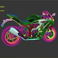 Modern Sporty Motorcycle With Sleek Body Red Black Accents And Alloy Wheels