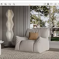 Modern Lazy Sofa 3d model