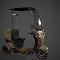 Electric Commercial Mobility Scooter With Canopy Windshield And Seats For Business Use