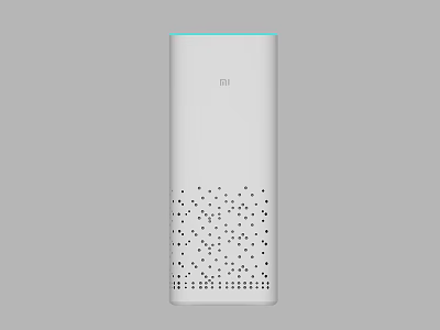 Xiaomi White Column Speaker With Dot Pattern Modern Home Audio Device 3d model