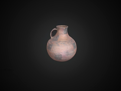 Old clay pot 3d model