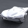 White Sleek Sports Car Featuring Futuristic Aerodynamic Body And Carbon Fiber Grille Design