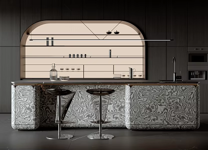 Modern Italian Bar 3d model
