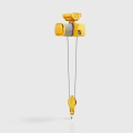 Yellow Electric Hoist With Motor Steel Cable And Lifting Hook Equipment