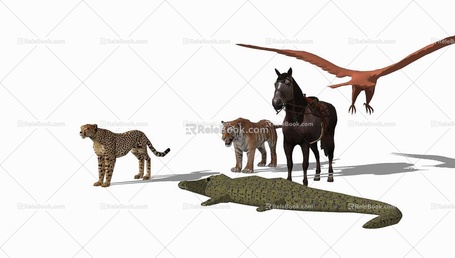 Modern Animal Groups Animals and 3d model