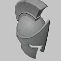 Classic Greek Style Helmet With Orange Body And Red Crest Fashion Accessory