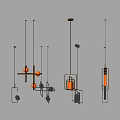 Modern Minimalist Pendant Lights With Various Styles And Warm Yellow Lighting