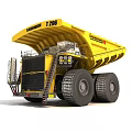 Liebherr T296 Mining Dump Truck With Large Tires Yellow Dump Body And Cab