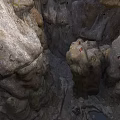 Natural Cave Interior With Rocky Formations Rough Rock Walls And Uneven Ground