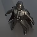 Darth Vader Game Movie Character 3D Model With Black Armor And Cape