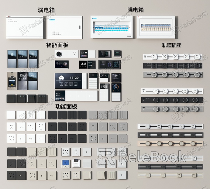 Switch socket panel model