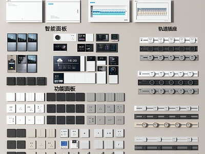 Switch socket panel model