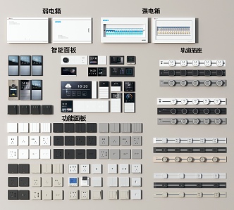 Switch socket panel 3d model