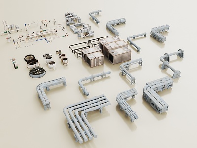 Duct air conditioning duct air conditioning host air outlet 3d model