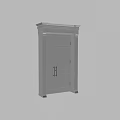 Elegant White Double Doors with Brass Handles and Decorative Trim for Home Interior