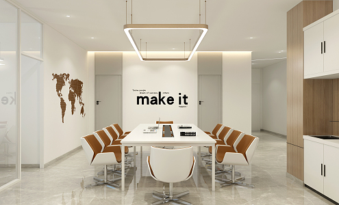 Modern conference room office area 3d model