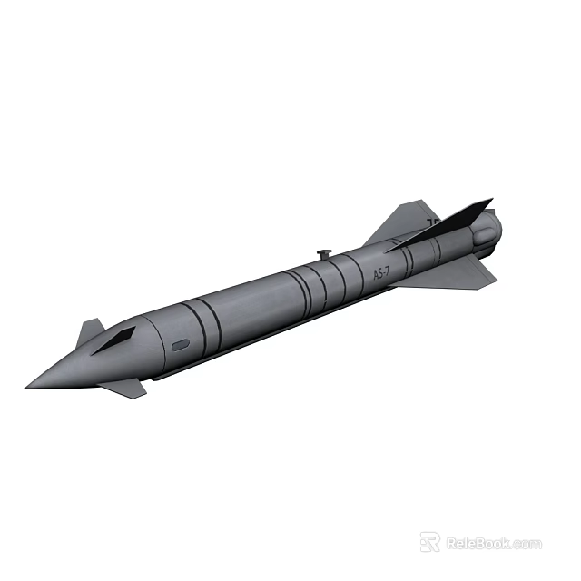 Advanced Tactical Missile Design With Aerodynamic Fins And Warhead Section 3d model 