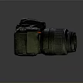 Black Nikon DSLR Camera With Detachable Lens And Professional Digital Design