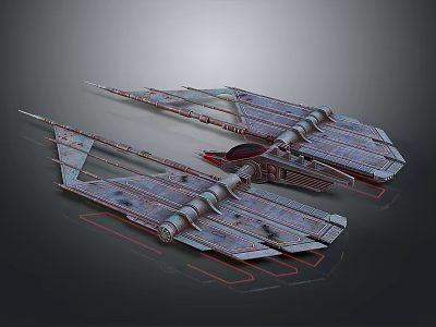 Futuristic Fighter Jets With Sleek Aerodynamic Design And Metallic Exterior Features 3d model