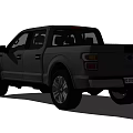 Ford F-150 Crew Cab Truck With Black Exterior And Large Wheels Design