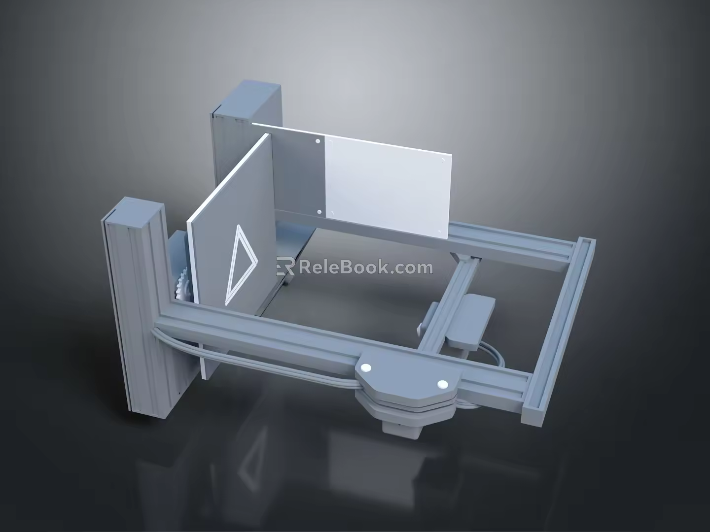 Modern printer three-axis printer CNC printer machining center CNC system computer gong CNC machine tool 3d model