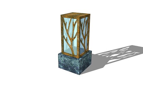 Industrial LOFT lawn lamp landscape lamp low lamp lantern floor lamp garden lamp 3d model