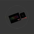 Gaming Laptop with RGB Backlit Keyboard Mouse and Mouse Pad Setup
