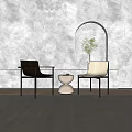 Modern leisure sofa combination single chair combination 3d model