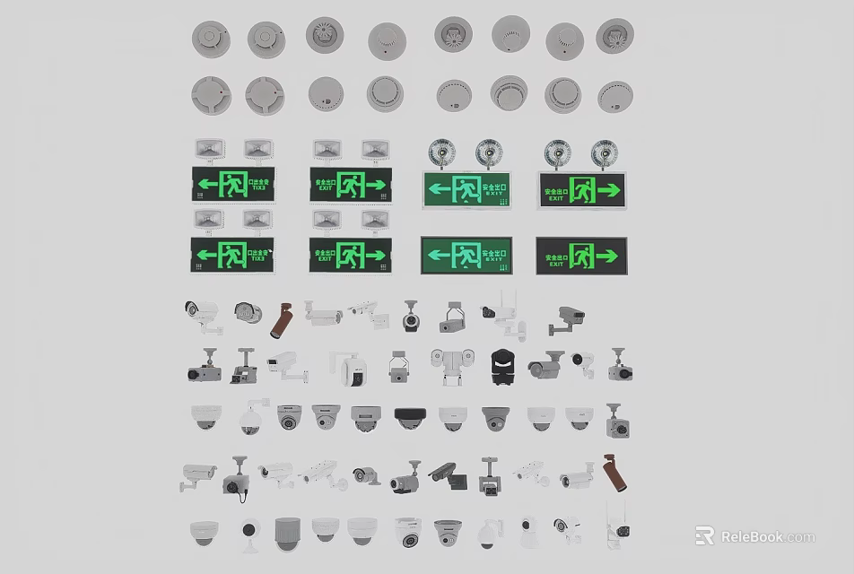 Projection Monitoring Equipment Featuring Multiple Camera Devices And Components 3d model 