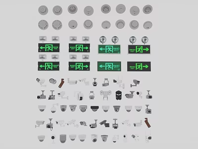 Projection Monitoring Equipment Featuring Multiple Camera Devices And Components 3d model