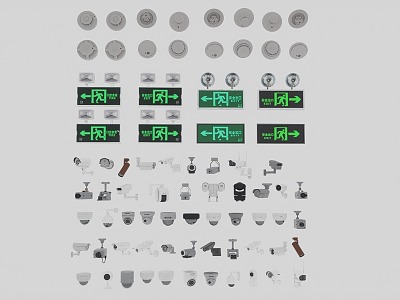 Monitor the fire sprinkler at the safety exit model