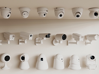 Modern surveillance cameras 3d model