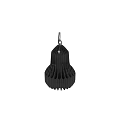 Modern Black Metallic Chandelier With Intricate Geometric Striped Structure Design