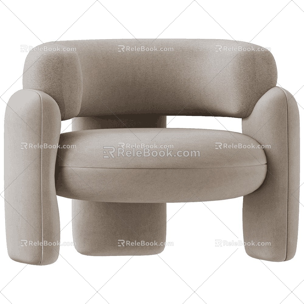 embrace-Quiet Style Leisure Single Chair 18 3d model