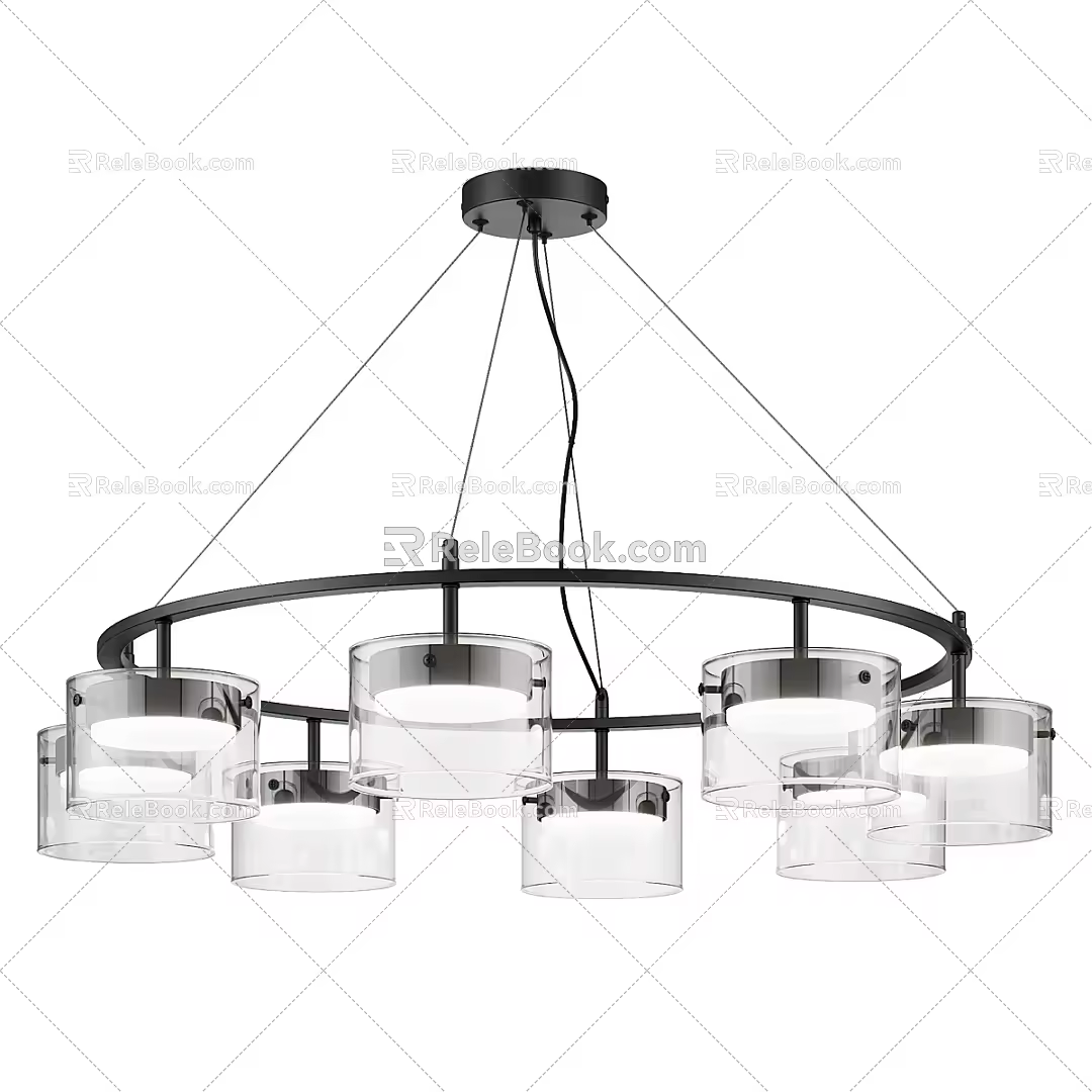 Modern Minimalist Chandelier Chandelier Simple Chandelier 3d model