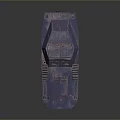Blue Armored Military Vehicle Featuring Antenna Sturdy Wheels And Reinforced Body