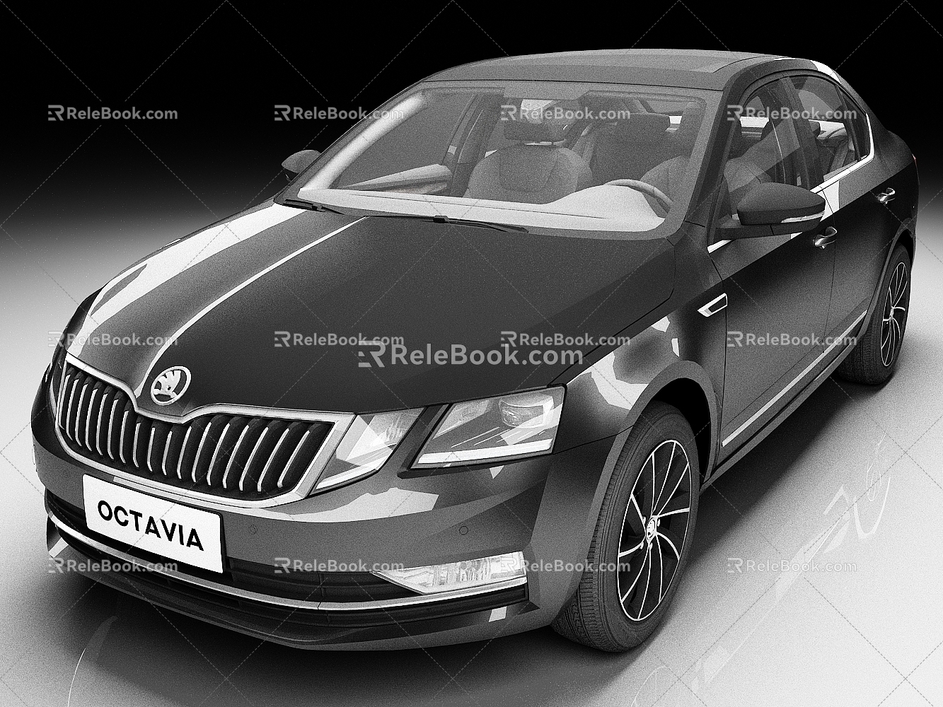 Skoda Octavia 2019 Car Sedan 3d model