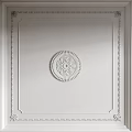 European-style lamp panel carved lamp panel 3d model